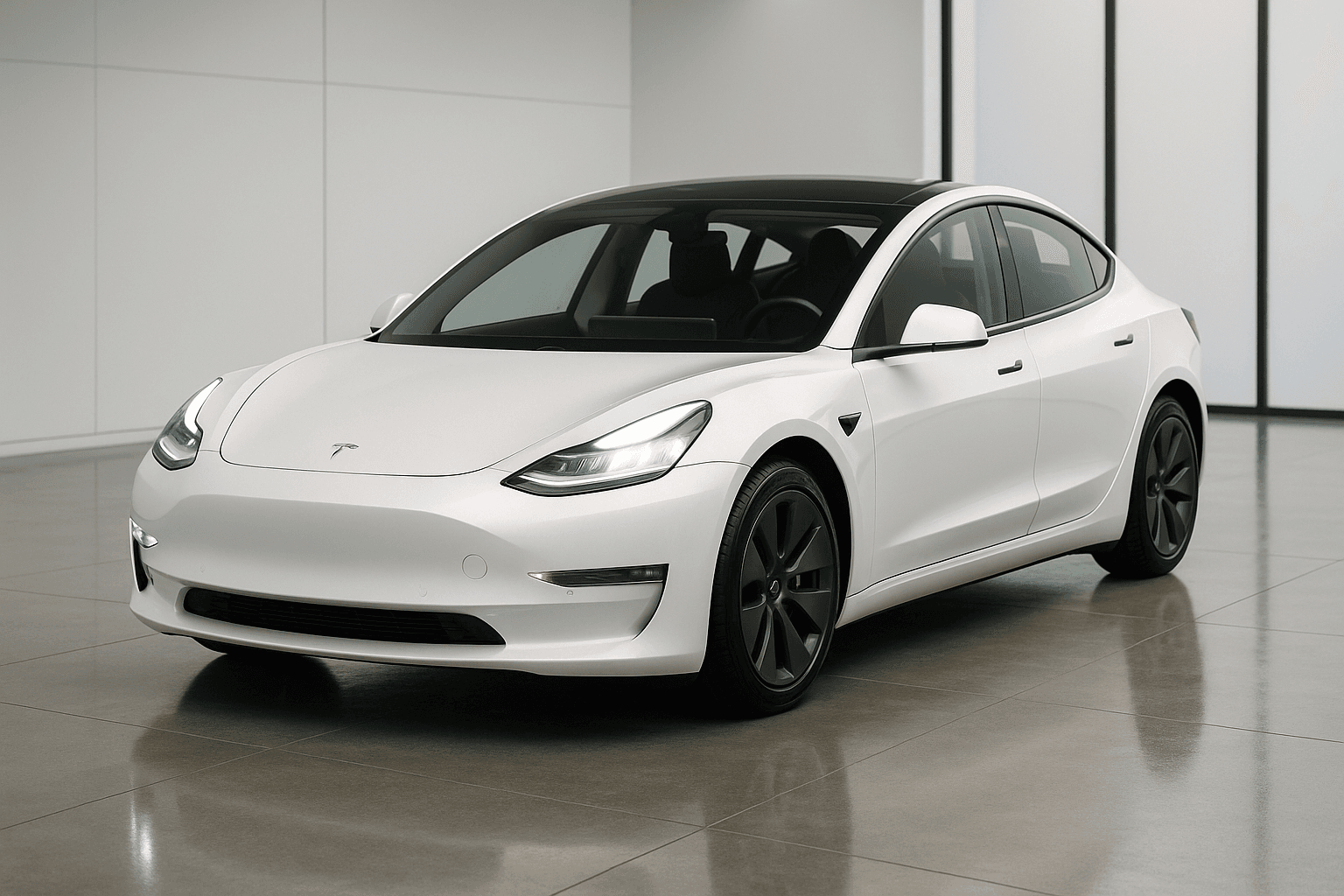 2021 Tesla Model 3 Long Range — front three-quarter view