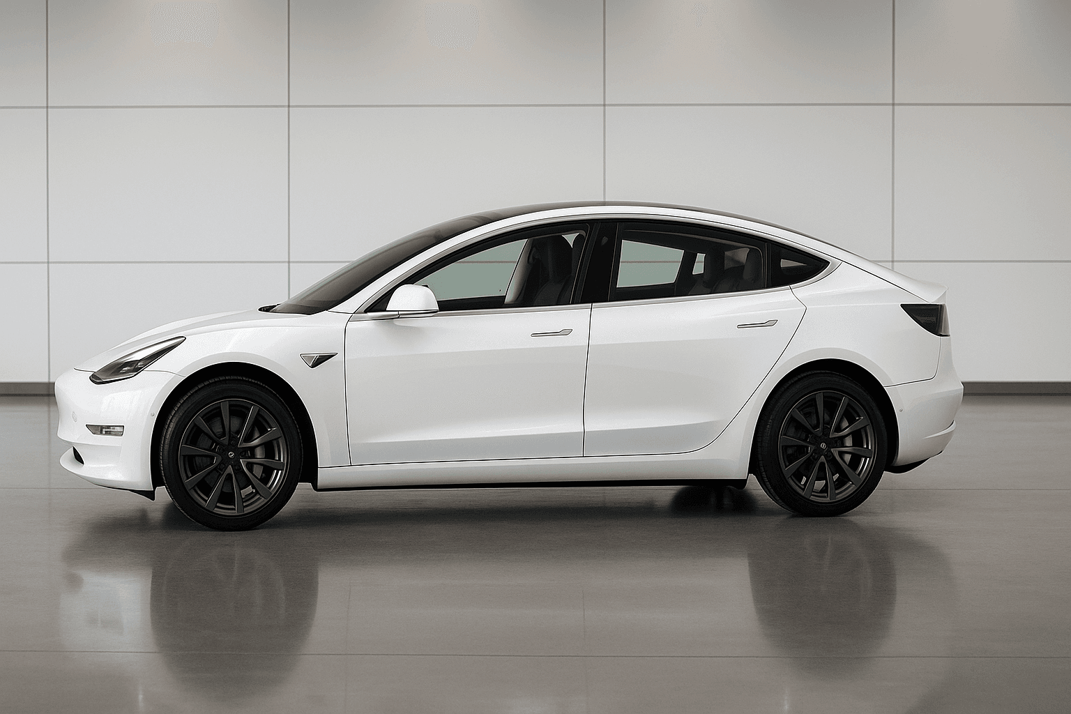 2021 Tesla Model 3 Long Range — side profile